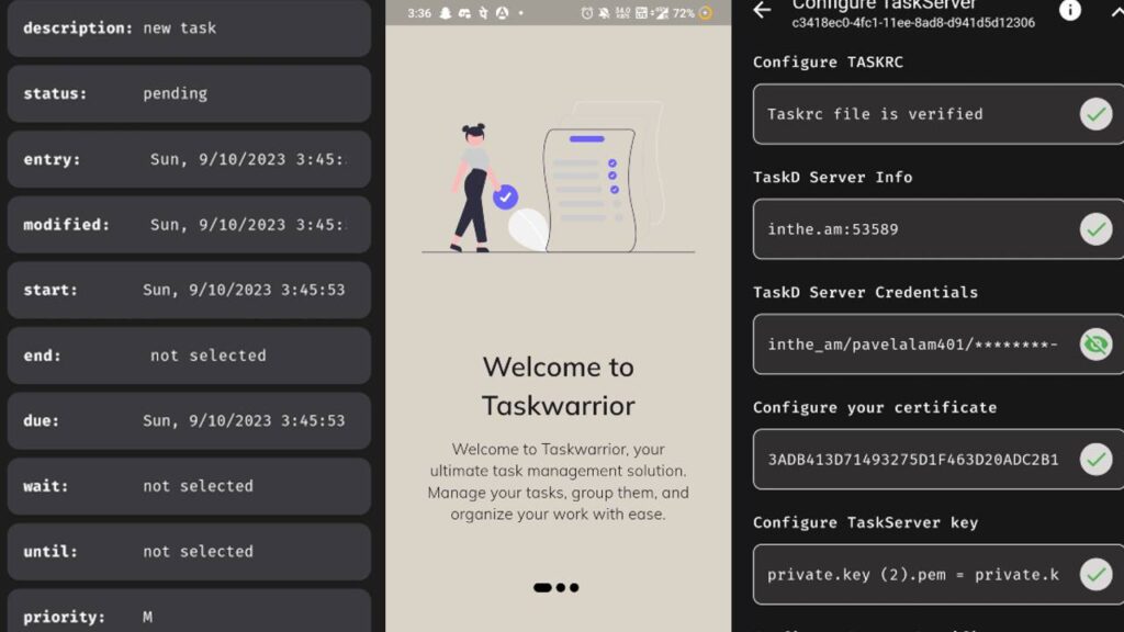 TaskWarrior Flutter Mobile App